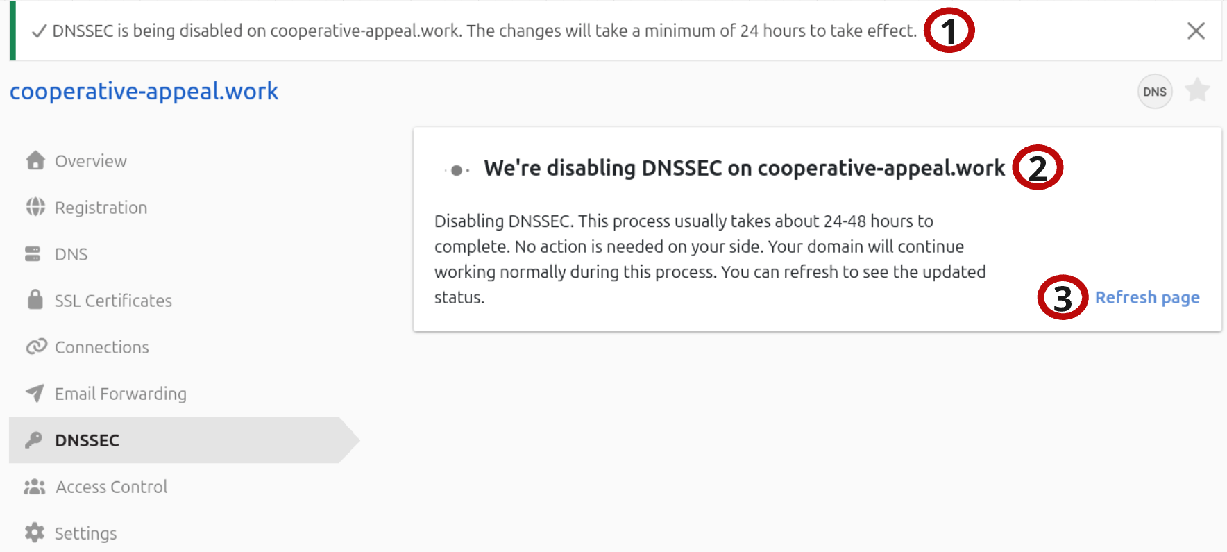Disabling DNSSEC
