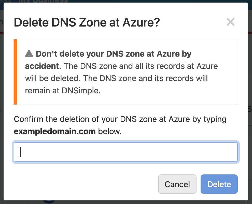 Deleting a Zone from a DNS provider