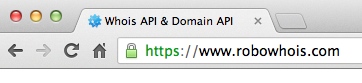 screenshot: Showing an accepted SSL certificate in a browser URL bar