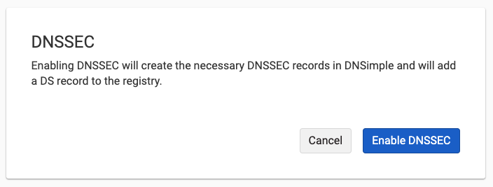 Enable DNSSEC