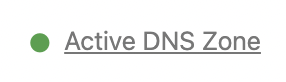 screenshot: Showing active domain
