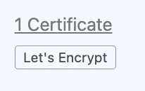 screenshot: Showing lets encrypt certificate