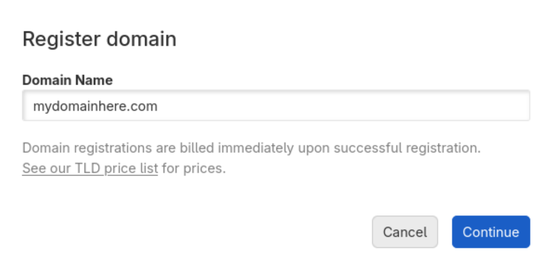 Register domain