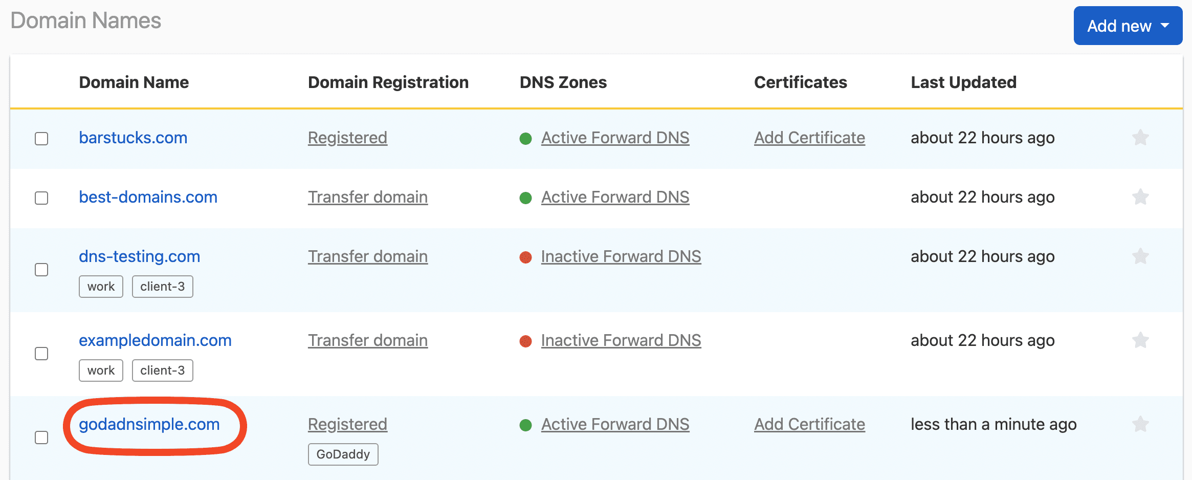 Navigate to an integrated domain