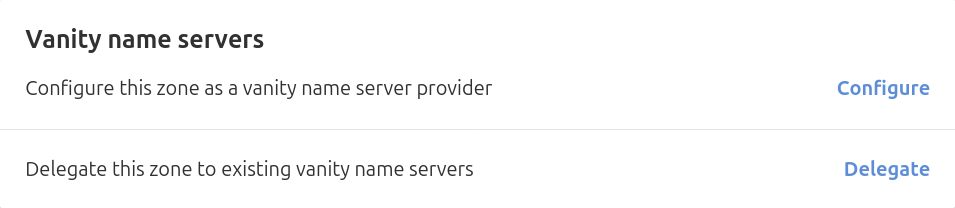 Vanity Name Server card